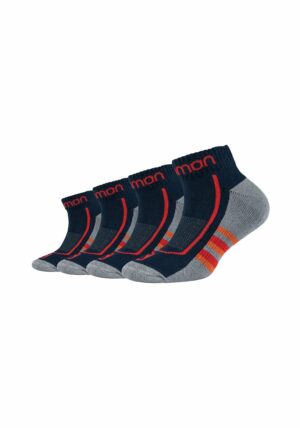 Salomon Kinder Sport Sneakersocken Cushioned 4er Pack Dress Blue/Tomato