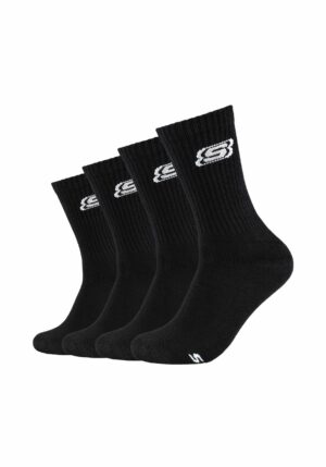 Skechers Tennis Socken Cushioned 4er Pack Black