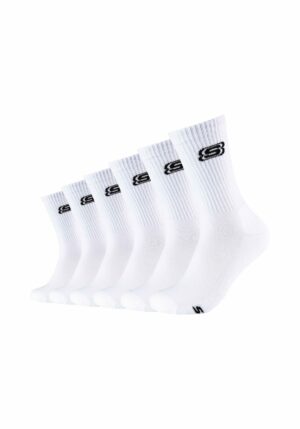 Skechers Tennis Socken Cushioned 6er Pack White