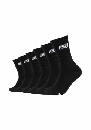 Skechers Tennis Socken Cushioned 6er Pack Black