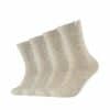 Skechers Kuschel-Socken Cozy für Damen 4er Pack offwhite mouline