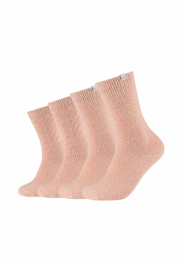 Skechers Kuschel-Socken Cozy für Damen 4er Pack apricot mouliné