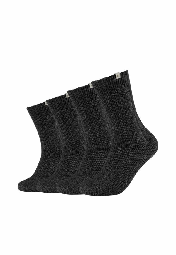 Skechers Kuschel-Socken Cozy für Damen 4er Pack black mouliné