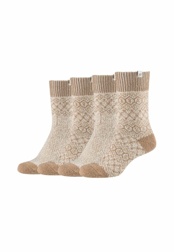 Skechers Socken Casual Cozy Jacquard 4er Pack offwhite mouline