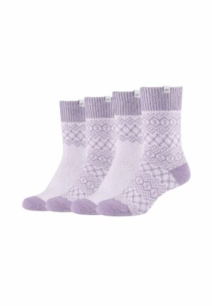 Skechers Socken Casual Cozy Jacquard 4er Pack orchid hush mouliné