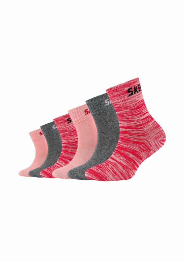 Skechers Kinder Socken Mesh Ventilation 6er Pack flamingo mix