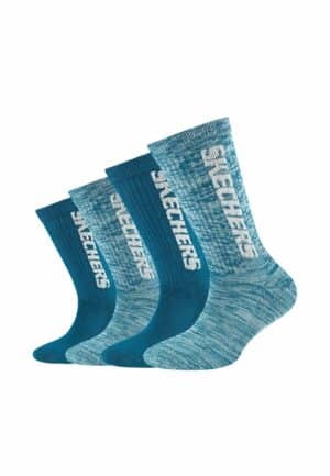 Skechers Kinder Tennis-Socken Cushioned 4er Pack turkish tile random