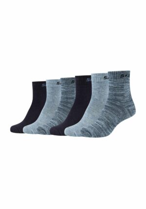 Skechers Kinder Socken Mesh Ventilation 6er Pack stone mouliné