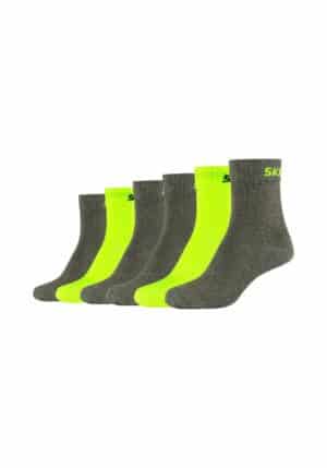 Skechers Kinder Socken Mesh Ventilation 6er Pack burnt olive melange