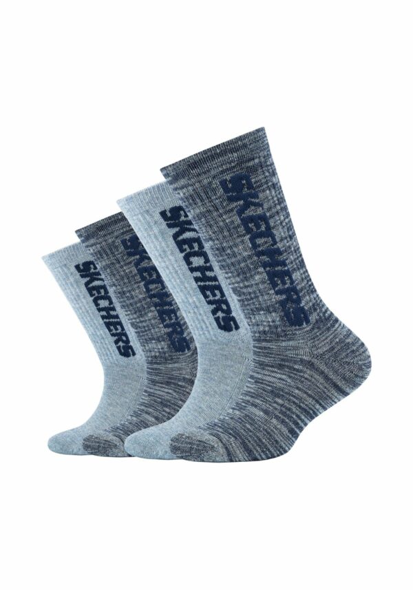 Skechers Kinder Tennis-Socken Cushioned 4er Pack stone mouliné