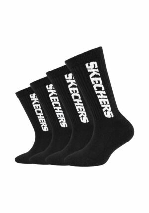 Skechers Kinder Tennis-Socken Cushioned 4er Pack black