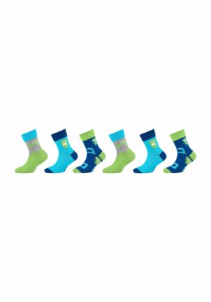 Skechers Kindersocken organic cotton wild nature 6er Pack skydiver