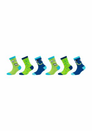 Skechers Kindersocken organic cotton wild nature 6er Pack blue mix