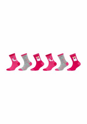 Skechers Kinder Socken casual patterned 6er Pack pink mix