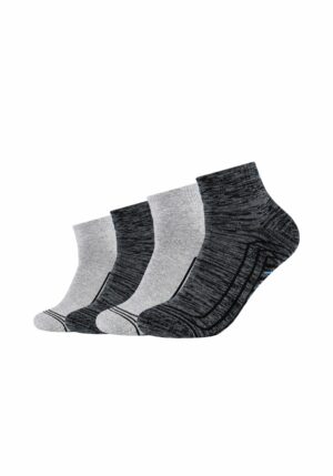 Skechers Kurzsocken Cushioned 4er Pack dark grey mix