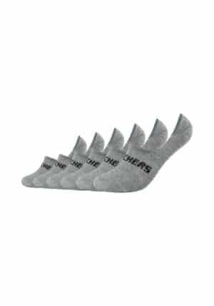 Skechers Füßlinge invisible Mesh Ventilation 6er Pack light grey melange